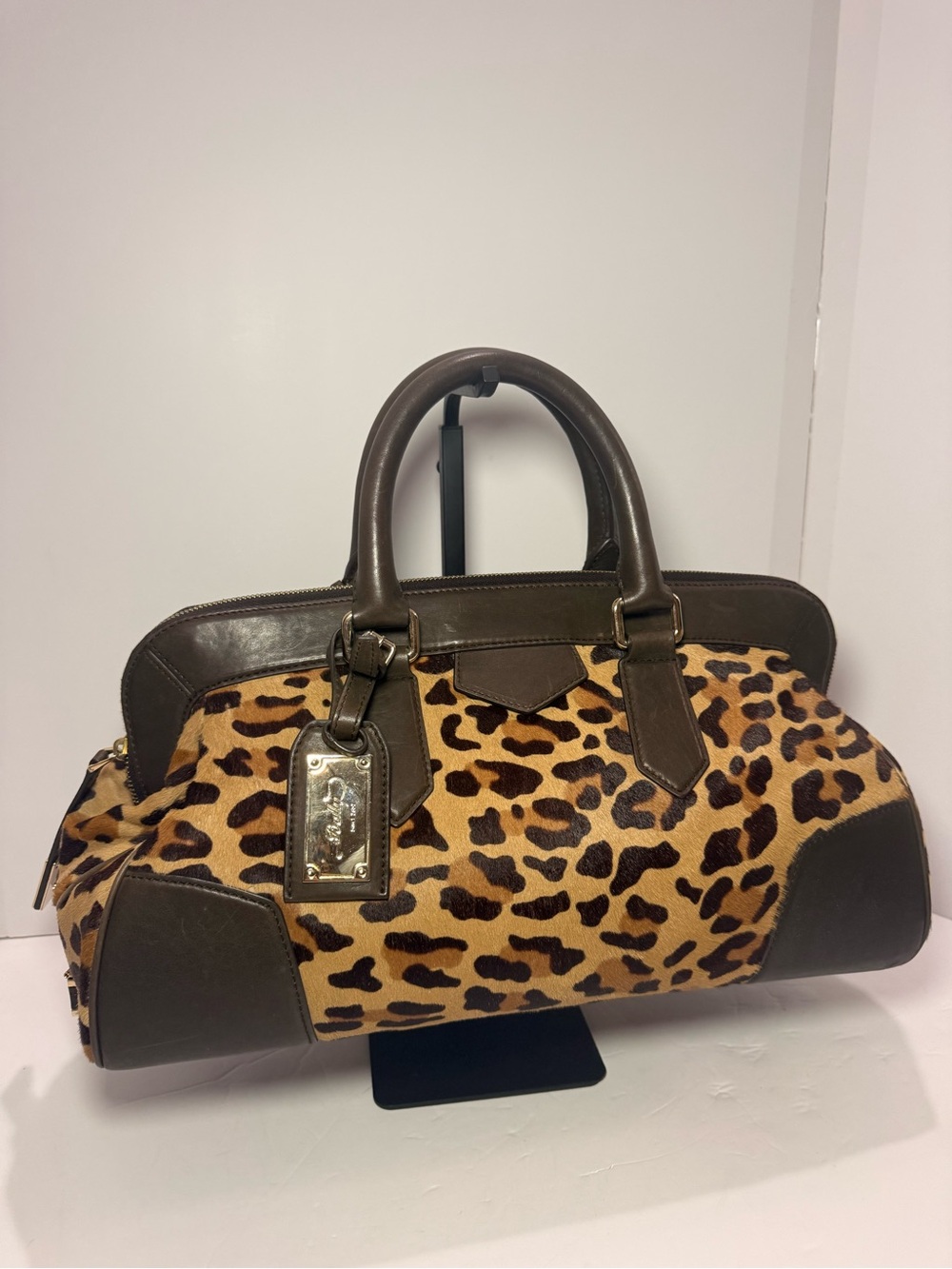 Bally Leopard Calf Hair East-West Satchel Tote - Picture 2 of 15